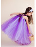 Purple Tulle Flower Girl Dress Birthday Tutu Dress